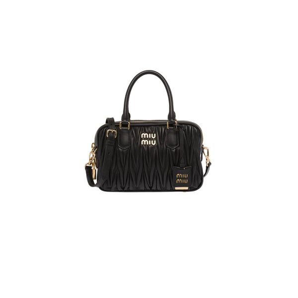Matelasse nappa leather top-handle bag