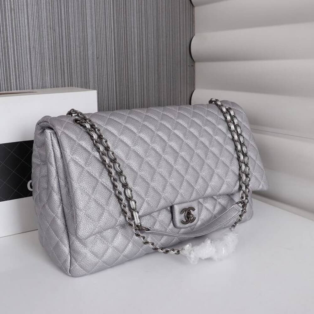 Ch*el travel flap bag black