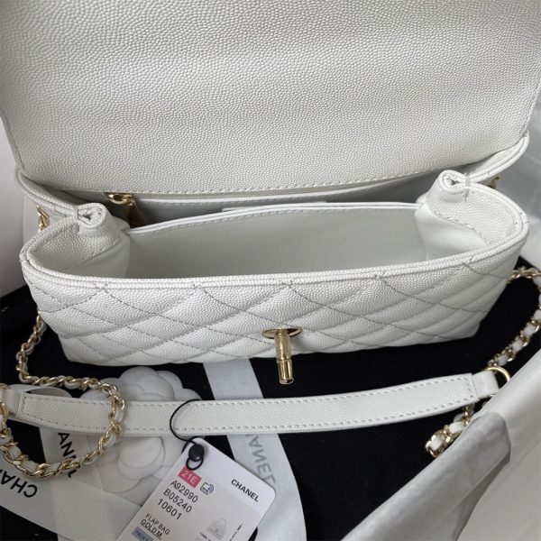 Ch*el coco handle bag small